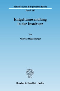 Cover Entgeltumwandlung in der Insolvenz