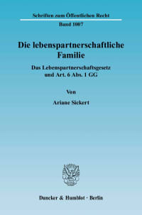 Cover Die lebenspartnerschaftliche Familie