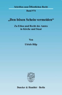 Cover »Den bösen Schein vermeiden«