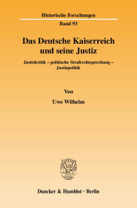 Cover Das Deutsche Kaiserreich und seine Justiz