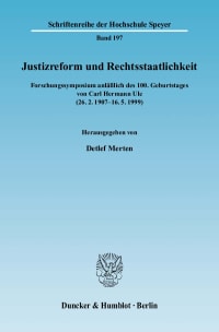 Cover Justizreform und Rechtsstaatlichkeit