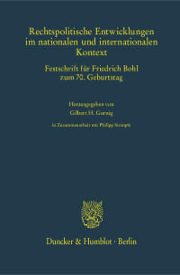 Cover Rechtspolitische Entwicklungen im nationalen und internationalen Kontext