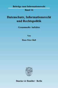 Cover Datenschutz, Informationsrecht und Rechtspolitik