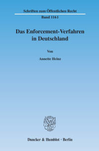 Cover Das Enforcement-Verfahren in Deutschland