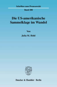 Cover Die US-amerikanische Sammelklage im Wandel