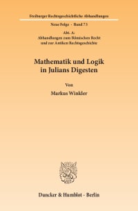 Cover Mathematik und Logik in Julians Digesten