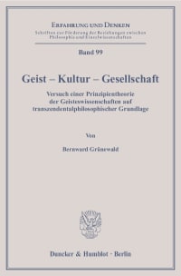 Cover Geist – Kultur – Gesellschaft