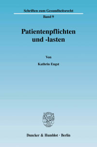 Cover Patientenpflichten und -lasten