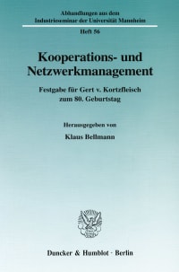 Cover Kooperations- und Netzwerkmanagement