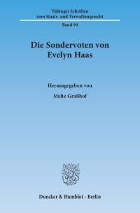 Cover Die Sondervoten von Evelyn Haas