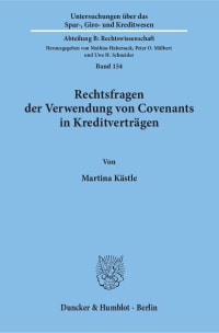 Cover Rechtsfragen der Verwendung von Covenants in Kreditverträgen