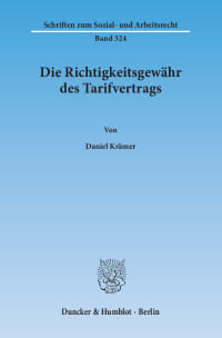 Cover Die Richtigkeitsgewähr des Tarifvertrags