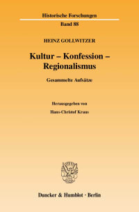 Cover Kultur - Konfession - Regionalismus