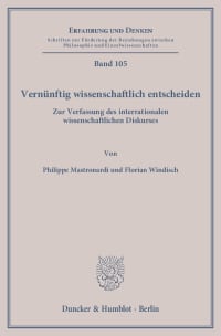 Cover Vernünftig wissenschaftlich entscheiden