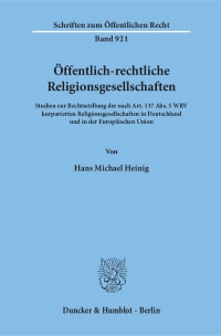 Cover Öffentlich-rechtliche Religionsgesellschaften