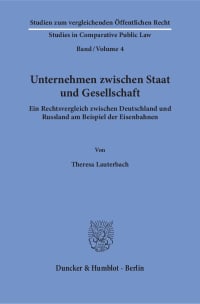 Cover Unternehmen zwischen Staat und Gesellschaft