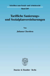 Cover Tarifliche Sanierungs- und Sozialplanvereinbarungen