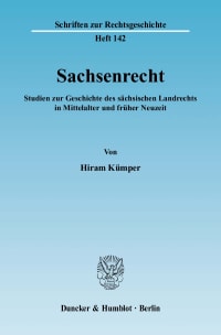 Cover Sachsenrecht