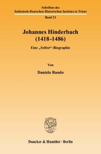 Cover Johannes Hinderbach (1418–1486)