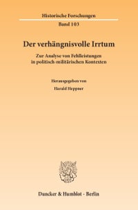 Cover Der verhängnisvolle Irrtum