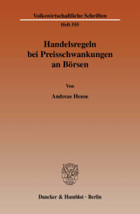 Cover Handelsregeln bei Preisschwankungen an Börsen