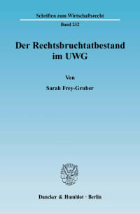 Cover Der Rechtsbruchtatbestand im UWG