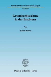 Cover Grundrechtsschutz in der Insolvenz