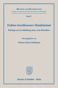 Cover Fichtes »Geschlossener Handelsstaat«