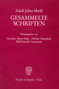 Cover Gesammelte Schriften