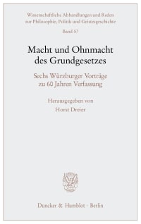 Cover Macht und Ohnmacht des Grundgesetzes