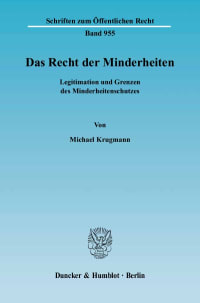 Cover Das Recht der Minderheiten