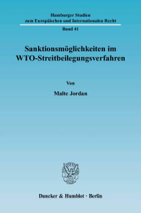 Cover Sanktionsmöglichkeiten im WTO-Streitbeilegungsverfahren