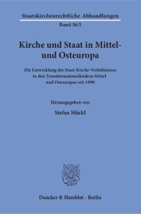 Cover Kirche und Staat in Mittel- und Osteuropa