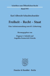 Cover Freiheit - Recht - Staat