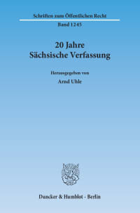 Cover 20 Jahre Sächsische Verfassung