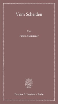 Cover Vom Scheiden