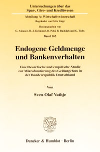 Cover Endogene Geldmenge und Bankenverhalten