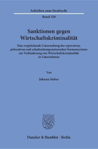 Cover Sanktionen gegen Wirtschaftskriminalität