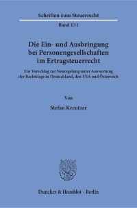 Cover Die Ein- und Ausbringung bei Personengesellschaften im Ertragsteuerrecht