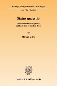 Cover Status quaestio