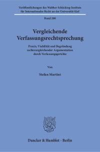 Cover Vergleichende Verfassungsrechtsprechung