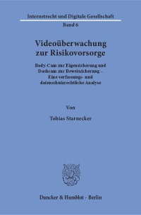 Cover Videoüberwachung zur Risikovorsorge