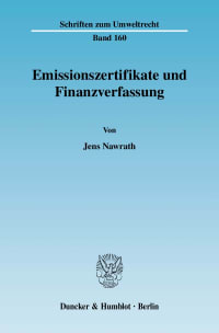 Cover Emissionszertifikate und Finanzverfassung