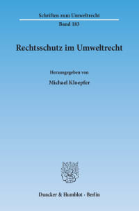 Cover Rechtsschutz im Umweltrecht