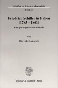 Cover Friedrich Schiller in Italien (1785 - 1861)