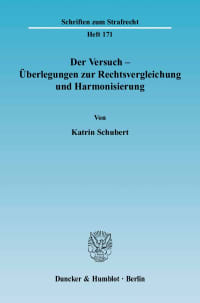Cover Der Versuch - Überlegungen zur Rechtsvergleichung und Harmonisierung