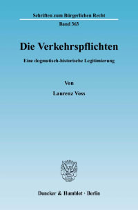 Cover Die Verkehrspflichten