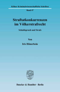 Cover Straftatkonkurrenzen im Völkerstrafrecht