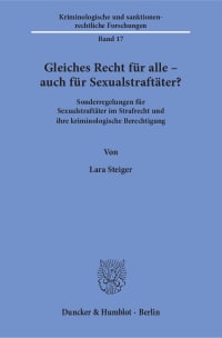 Cover Gleiches Recht für alle – auch für Sexualstraftäter?