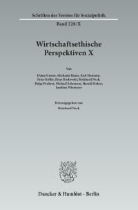 Cover Wirtschaftsethische Perspektiven X